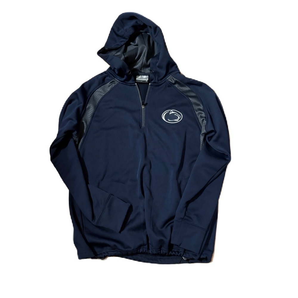 Colosseum Penn State Hooded Navy Blue Sweatshirt Medium Hoodie Gathered Waist